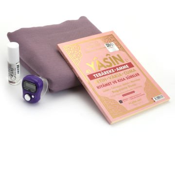 Hediyelik Şal Yasin Zikirmatik Esans Seti Lila