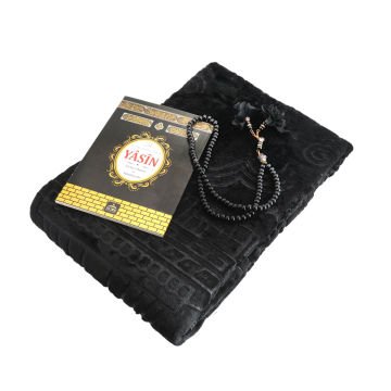 Hediyelik Seccade Tesbih Yasin Seti Siyah