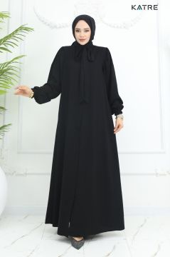 Katre Medine İpeği Ferace Siyah - 44