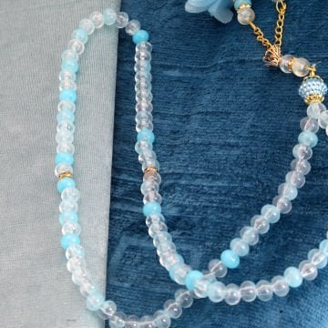 Hediyelik Seccade Tesbih Yasin Seti Mavi