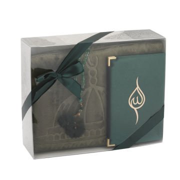 Hediyelik Seccade Tesbih Yasin Seti Yeşil