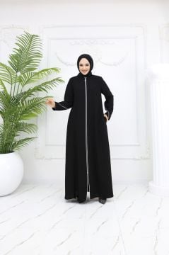 Katre Kolu Düğmeli Biyeli Ferace