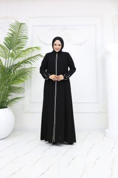 Katre Kolu Düğmeli Biyeli Ferace