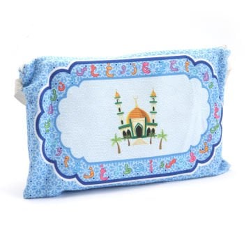 40x80 Cm Çantalı Dijital Baskılı Çocuk Seccadesi Mavi