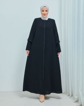 Katre Çift Kol Taşlı Ferace