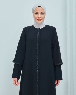 Katre Çift Kol Taşlı Ferace