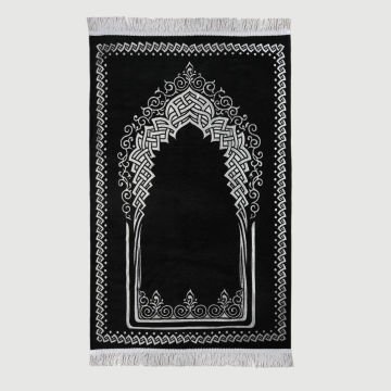 Lüks Astarlı Seccade Siyah