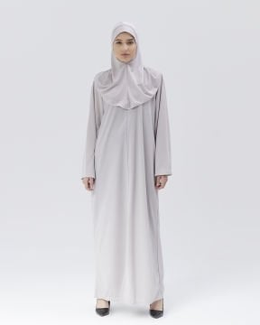 Fermuarlı Denye Kapuşonlu Namaz Elbisesi