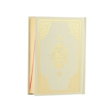 12x17 Cm Çanta Boy Bilgisayar Hatlı Kuran-ı Kerim Krem