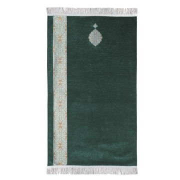 Lüks Astarlı Osmanlı Tek Sütun Seccade Yeşil
