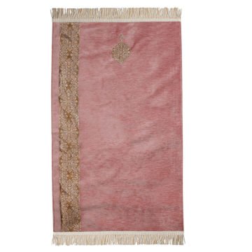 Lüks Astarlı Osmanlı Tek Sütun Seccade Pembe