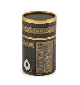 Dolmabahçe Serisi Tafta Seccade Tesbih Seti Siyah Kabe