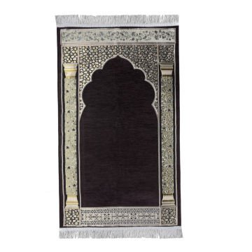 Lüks Astarlı Nisa Seccade Siyah