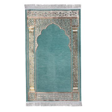 Lüks Astarlı Nisa Seccade Turkuaz