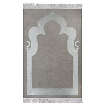 Hilalli Mihrap Desenli Lüks Saçaklı Şönil Seccade 10'Lu