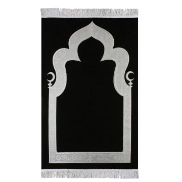 Hilalli Mihrap Desenli Lüks Saçaklı Şönil Seccade 10'Lu