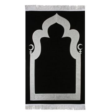 Hilalli Mihrap Desenli Lüks Saçaklı Şönil Seccade 10'Lu