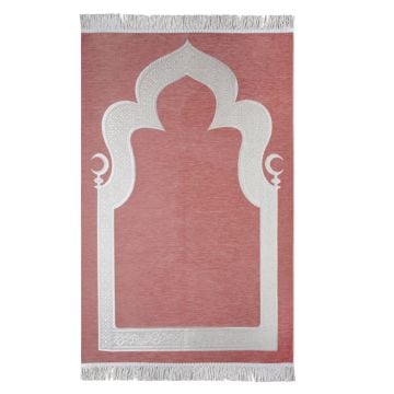 Hilalli Mihrap Desenli Lüks Saçaklı Şönil Seccade 10'Lu