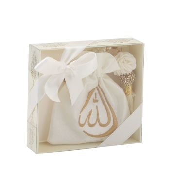 Hediyelik Nakışlı Tesbih Kesesi Ve Tesbih Seti 36'Lı