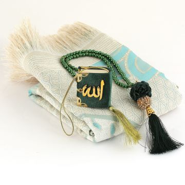 Bade Serisi Seccade Mini Kuran-ı Kerim Tesbih Seti 24'Lü