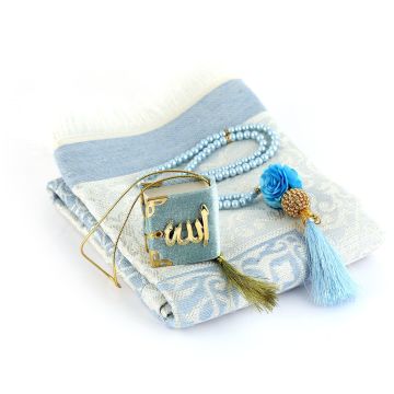 Bade Serisi Seccade Mini Kuran-ı Kerim Tesbih Seti 24'Lü