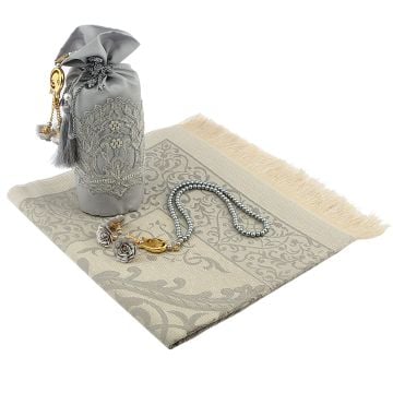 Yıldız Serisi Güpürlü Seccade Tesbih Seti 36'Lı