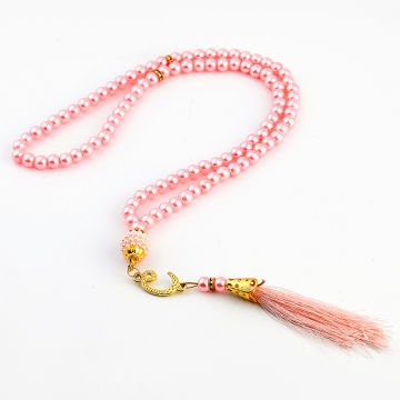 99'Luk 6 Mm Vavlı İnci Tesbih (10 Adet) Pembe
