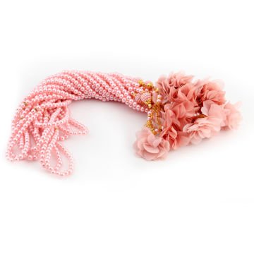 99'Luk 6 Mm İki Tül Güllü İnci Tesbih (10 Adet)