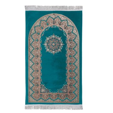 Mina Lüks Astarlı Şönil Seccade Mavi