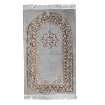 Mina Lüks Astarlı Şönil Seccade Gri