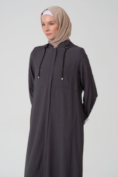 Kapüşonlu Yıldız Giy-Çık Kap Gri - 42