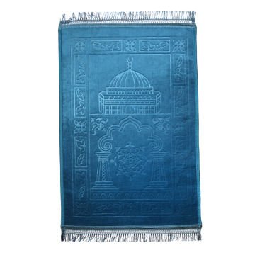 Birinci Kalite İthal Peluş Seccade Mavi