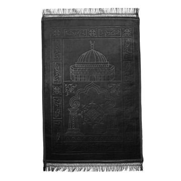 Birinci Kalite İthal Peluş Seccade Siyah