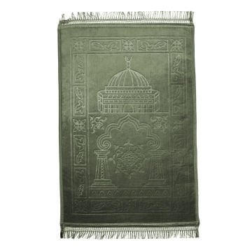 Birinci Kalite İthal Peluş Seccade Yeşil