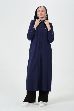 Kapüşonlu Yıldız Giy-Çık Kap Lacivert - 44