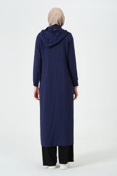 Kapüşonlu Yıldız Giy-Çık Kap Lacivert - 44