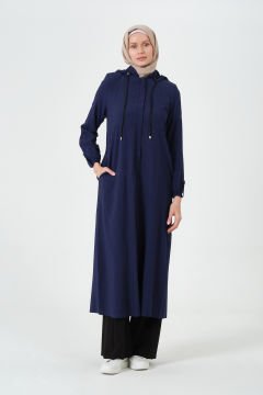 Kapüşonlu Yıldız Giy-Çık Kap Lacivert - 44