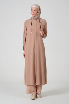 Kapüşonlu Yıldız Giy-Çık Kap Pembe - 44