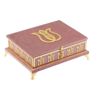 20x25 Cm Mermer Desen Hediyelik Kuran-ı Kerim Tesbih Seti