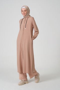 Kapüşonlu Yıldız Giy-Çık Kap Pembe - 46