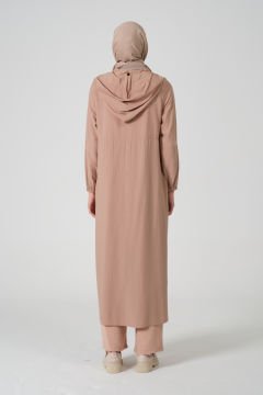 Kapüşonlu Yıldız Giy-Çık Kap Pembe - 48