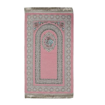 Saçaklı Şönil Çocuk Seccade Pembe