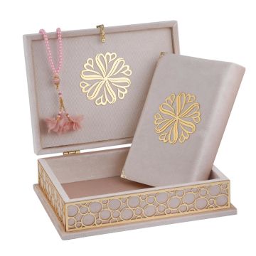 31*24 Cm Neva Rahleli Kuran-ı Kerim Kutusu Pembe