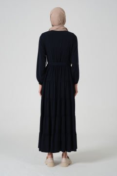 Viskon Kumaş Yıldız Cepli Ferace Siyah - 38