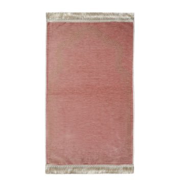 Saçaklı Şönil Çocuk Seccade Pembe