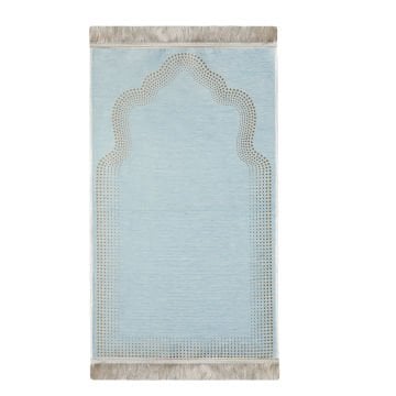 Saçaklı Şönil Çocuk Seccade Bebe Mavi